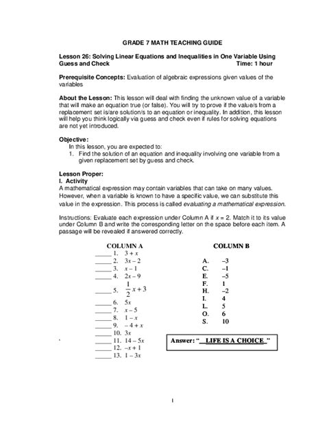 Aug 09, 2021 · matching questions algebraic expression grade 7 pdf. Matching Questions Algebraic Expression Grade 7 Pdf - Evaluating Algebraic Expression Worksheets ...