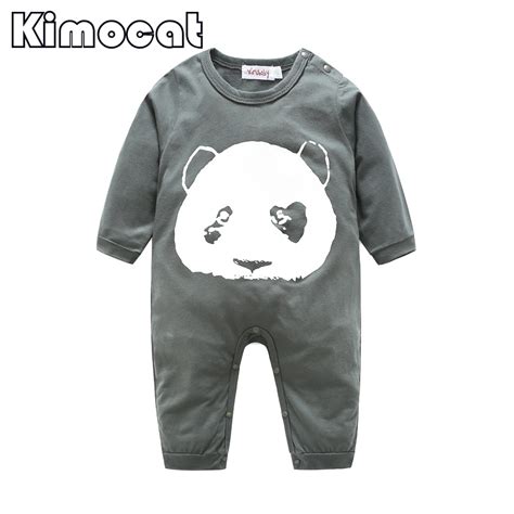 Xirubaby Autumn Spring Baby Boy Girl Rompers Fashion Cotton Black Long