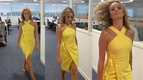 Amanda Holden Flashes Booty As She Lifts Up Dress For Eye Popping Album