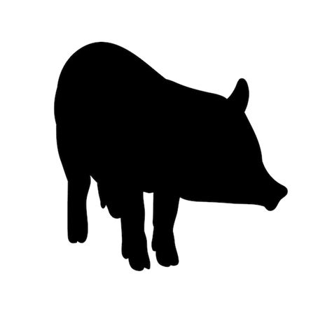 Premium Vector Silhouette Pig Isolated