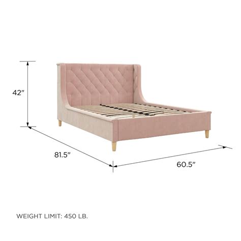 Little Seeds Monarch Hill Ambrosia Pink Full Size Upholstered Bed