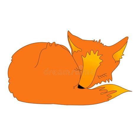 Cartoon Sleeping Fox Stock Illustration Illustration Of Animal 77289174