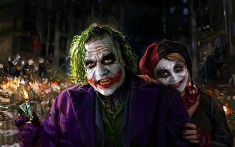 Harley Quinn Joker Dc Comics Artwork Batman Wallpapers Hd Desktop