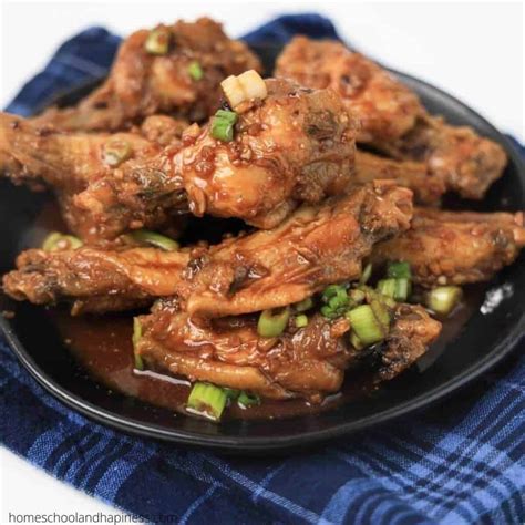 easy sticky asian chicken wings with ginger honey and garlic
