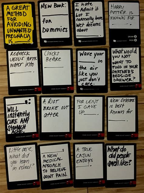Awesome Ideas For Black Blank Cards In Cards Of Humanity Or Diy Your