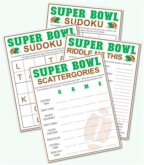 Free Super Bowl Printable Games Kara Creates