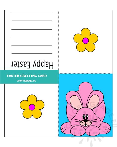 Kid's sublimation birthday designs available in. Foldable Easter greeting card free - Coloring Page