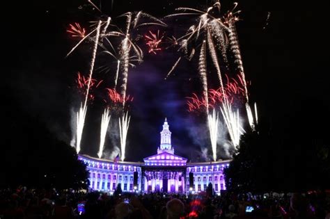 Fireworks From Independence Eve At Civic Center Park Celebration