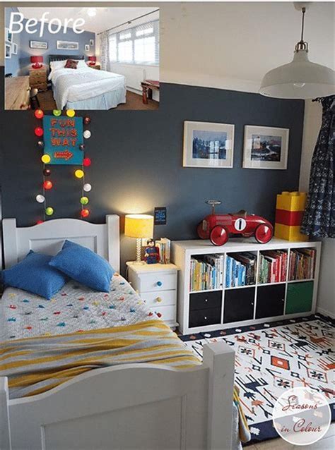 Our beds, wardrobes and bookcases come in a variety of shades including white, natural wood and brown and can be accessorised with adorable children's bedding which feature their favourite. 30+ Best Cheap IKEA Kids Playroom Ideas for 2019 | Boy ...