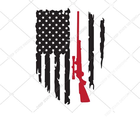 Rifle American Flag Svg Gun Flag Svg Hunting American Flag Etsy