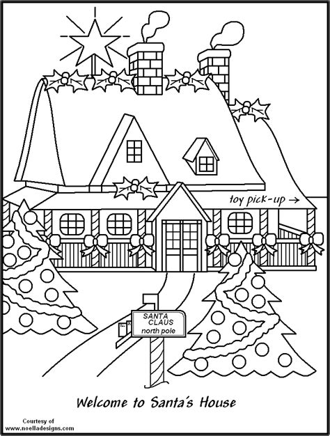 Christmas House Coloring Pages Coloring Home
