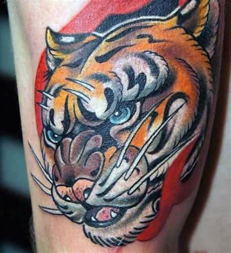 This tattoo has a deep connection with chinese mythology as it associates with the taoist religion, which considers this tiger the god of wealth. 62+ Chinese Tiger Tattoos With Meanings