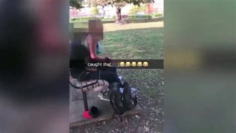 shameless couple caught having sex on park bench in shocking snapchat free hot nude porn pic