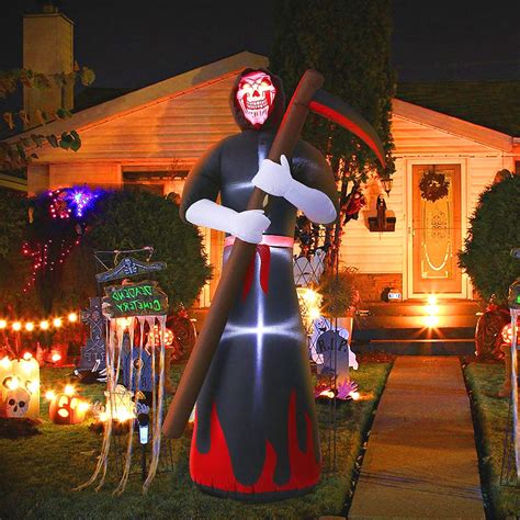 Amazon Com Maoyue Ft Halloween Inflatables Grim Reaper Inflatable