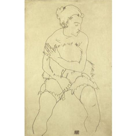 Sitzender Weiblicher Akt Seated Female Nude Von Egon Schiele Auf Artnet