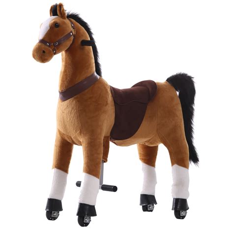 Light Brown Ride On Horse Toy For Kids Presale Large Little Riders