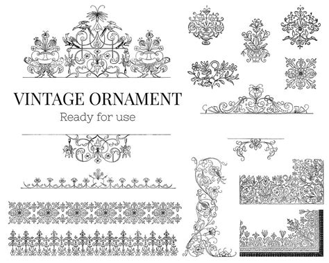 Vintage Flourish Ornament Illustration Free Vector Rawpixel