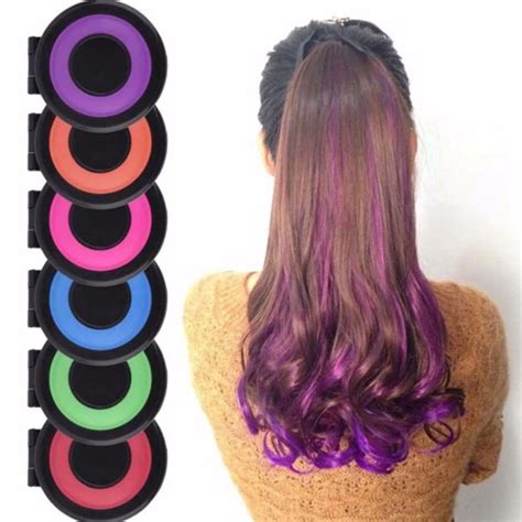 6 Color Fashion Hair Powder Colors Hair Dye Temporary Hair Chalk Powder