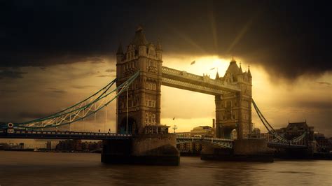 Wallpaper England London River Thames River Bridge Sunrise