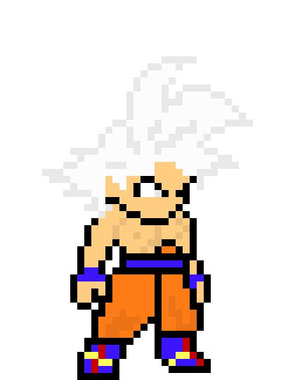 8bit Goku Ultra Instinct Pixel Art Maker