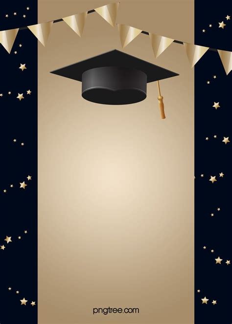 Black And Golden Happy Graduation Hat Background Fondos De Graduacion
