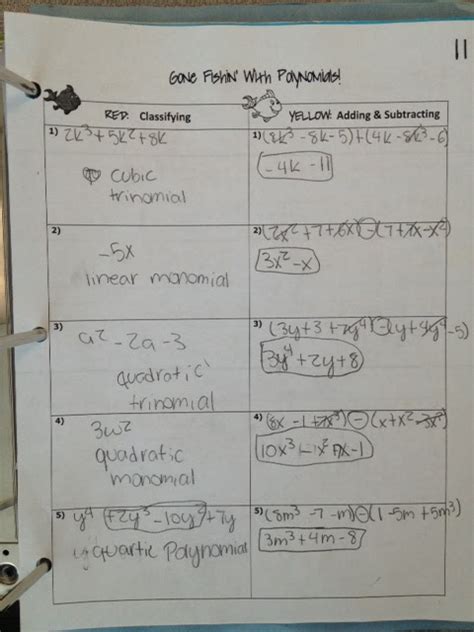 Some of the worksheets for this concept are unit 9 study guide answer key. Adding Subtracting Polynomials Worksheet Gina Wilson 2012 ...