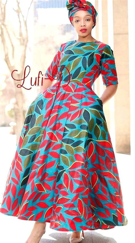By Lufi D African Print Fashion Dresses Long African Dresses