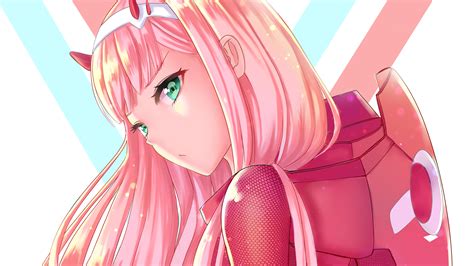 Darling In The Franxx Zero Two With Green Eyes K Hd Anime Wallpapers Hd Wallpapers Id