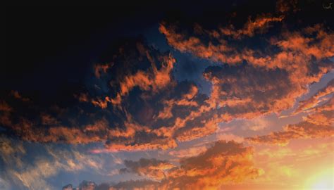 Sunset Anime Clouds Nature Hd Wallpaper