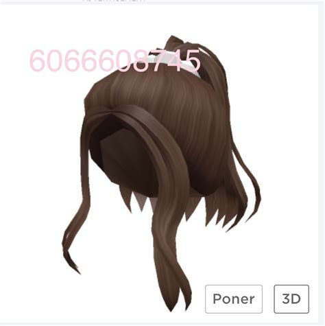 Brown Ponytail Roblox Pictures Roblox Codes Brown Hair Roblox