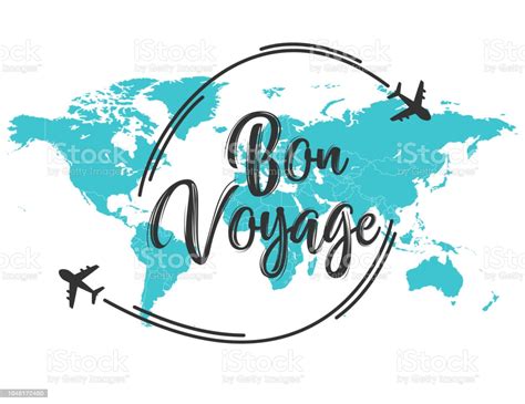 Bon Voyage Inscription Quote Stock Illustration - Download Image Now ...