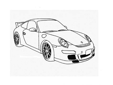 Rwb Porsche Drawing Sketch Coloring Page