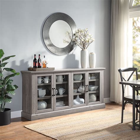Belleze Liam Rustic Farmhouse Wood Sideboard Universal Stand