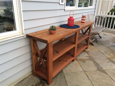 Outdoor Buffetserver Built From Cedar Using Ana Whites Rustic X
