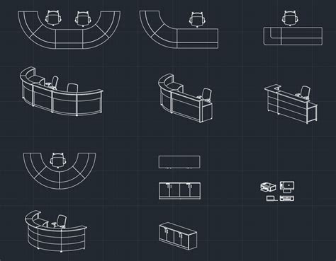 Simple earth drawing black and white; Reception Desks | CAD Block And Typical Drawing