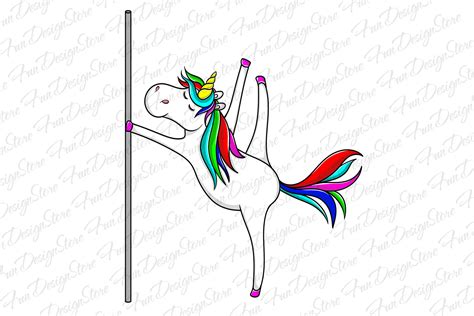 Unicornpole Danceclipartdigitalpng Illustration Par Fundesignstore