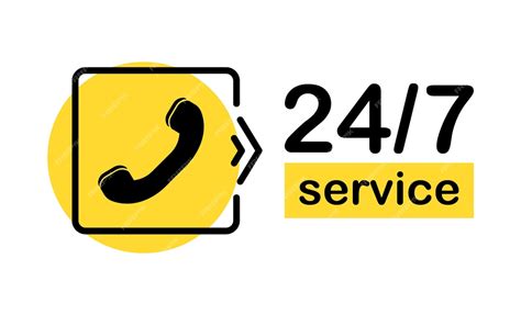 Premium Vector 24 7 Service Icon 24 7 Support 247 Call Center Call