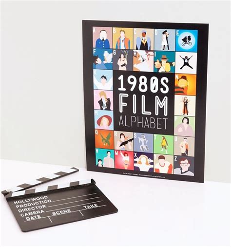 1980s Film Alphabet 11 X 14 Art Print