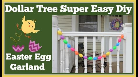 Dollar Tree Diy Easter Egg Garland 🐇 Super Quick And Easy Youtube