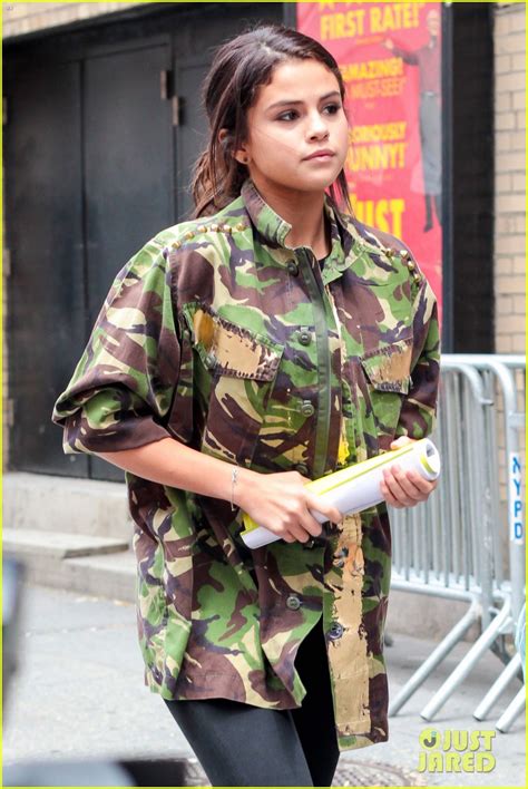 Selena Gomez Covers Up In Over Sized Camo Jacket Photo 3153050