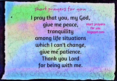 God Give Me Peace Short Prayer Short Prayers For You