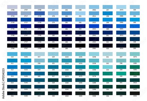 Color Reference Illustration Blue Color Shade Stock Photo Adobe Stock