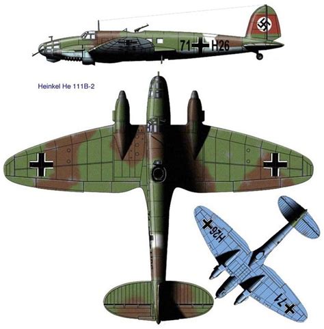 Хе 111 самолет Бомбардировщик Heinkel He111 Германия Армии и