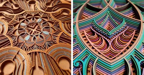 Intricate Laser Cut Wood Relief Sculptures By Gabriel Schama