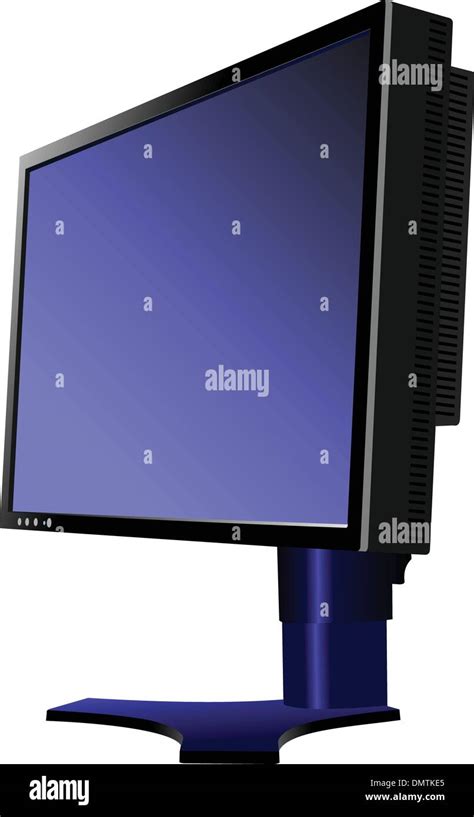 Flat Computer Monitor Display Vector Illustration Stock Vector Image Art Alamy