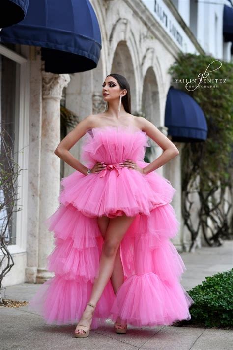 Hot Pink Tulle Dress High Fashion Photography Tulle Dress Pink