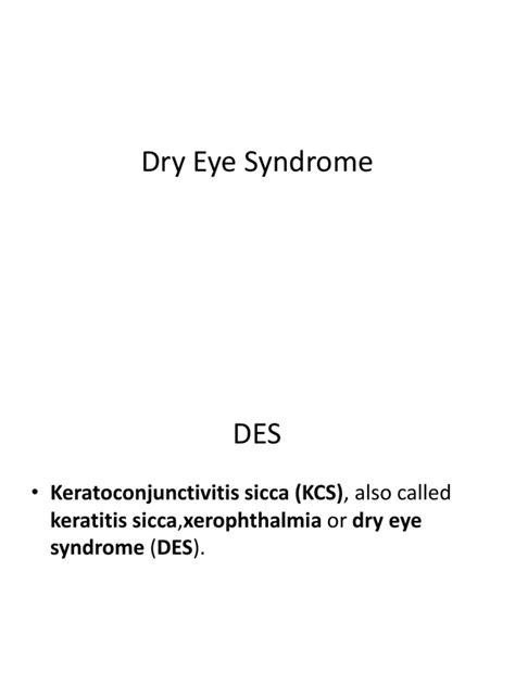 Dry Eye Syndrome Pdf Eye Ophthalmology