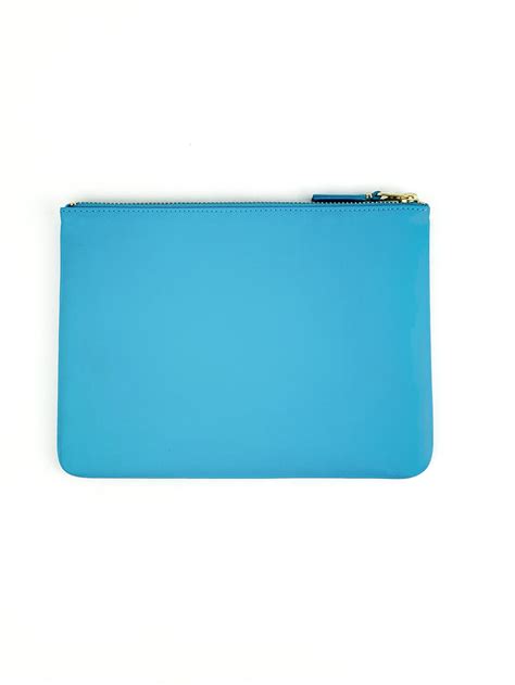 Cdg Classic Line Pouch Wallet Blue Opia