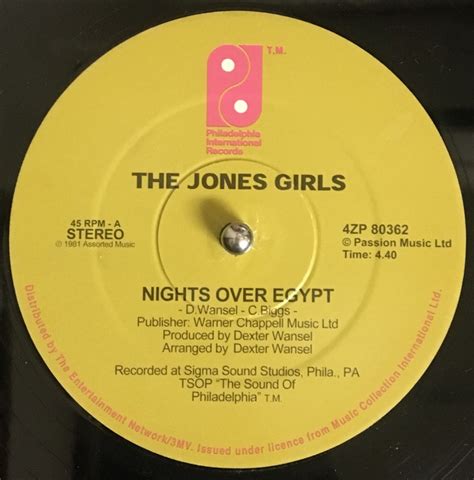 The Jones Girls Nights Over Egypt This Feelings Killing Me Record