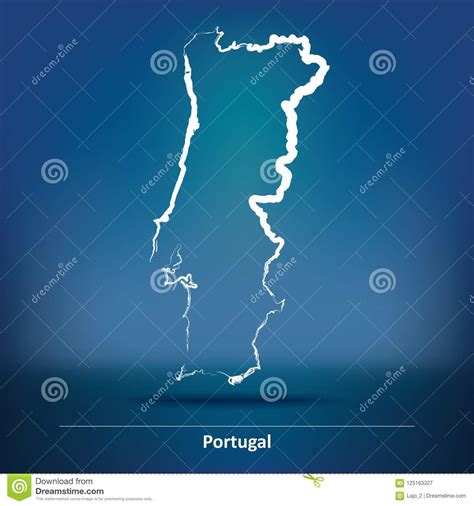 Mapa Del Garabato De Portugal Ilustraci N Del Vector Ilustraci N De Patriotismo Forma